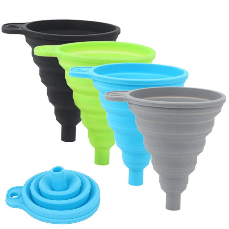 Universal Silicone Foldable Funnel | Compact and Space-Saving Kitchen Tool