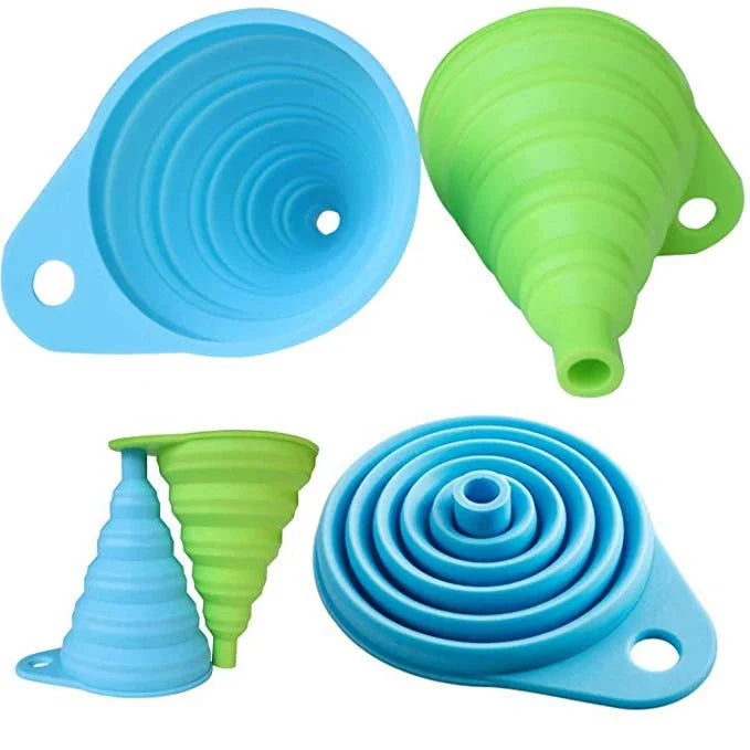 Universal Silicone Foldable Funnel | Compact and Space-Saving Kitchen Tool