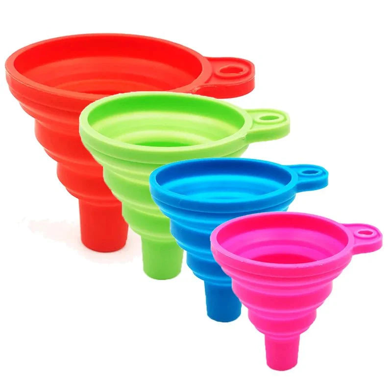 Universal Silicone Foldable Funnel | Compact and Space-Saving Kitchen Tool