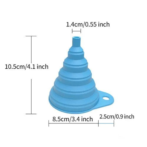 Universal Silicone Foldable Funnel | Compact and Space-Saving Kitchen Tool